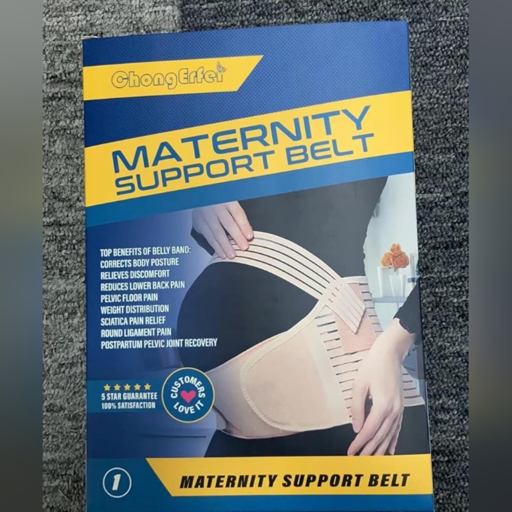 ChongErfei Maternity Belt Pregnancy Back Support Back Brace Lightweight Abdomina